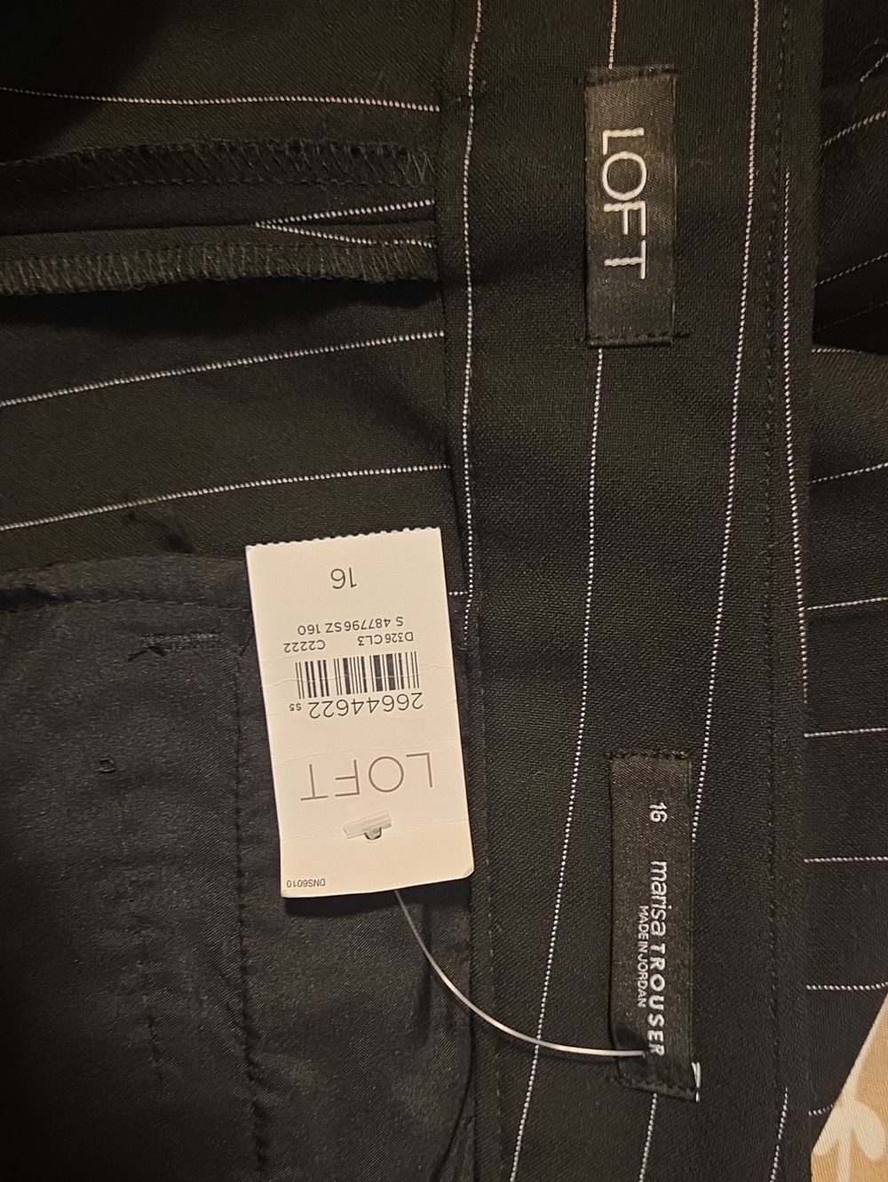 LOFT Black Pinstripe Women's Trousers